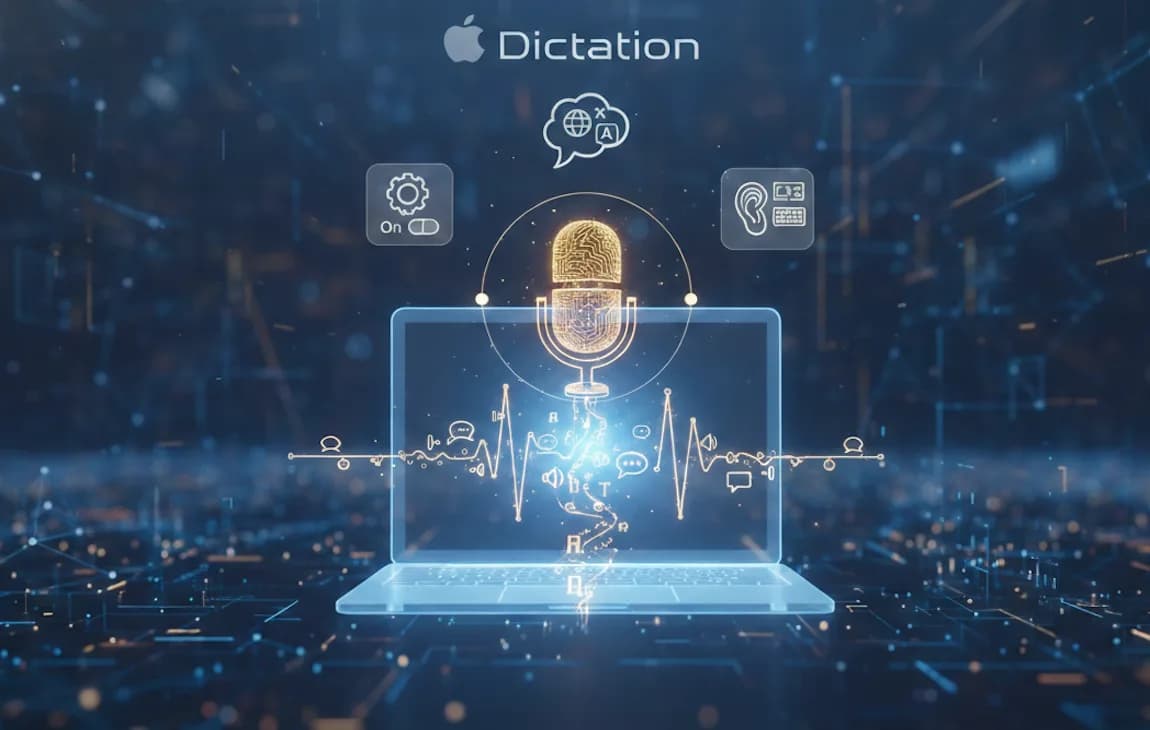 Apple Dictation settings on Mac for voice typing