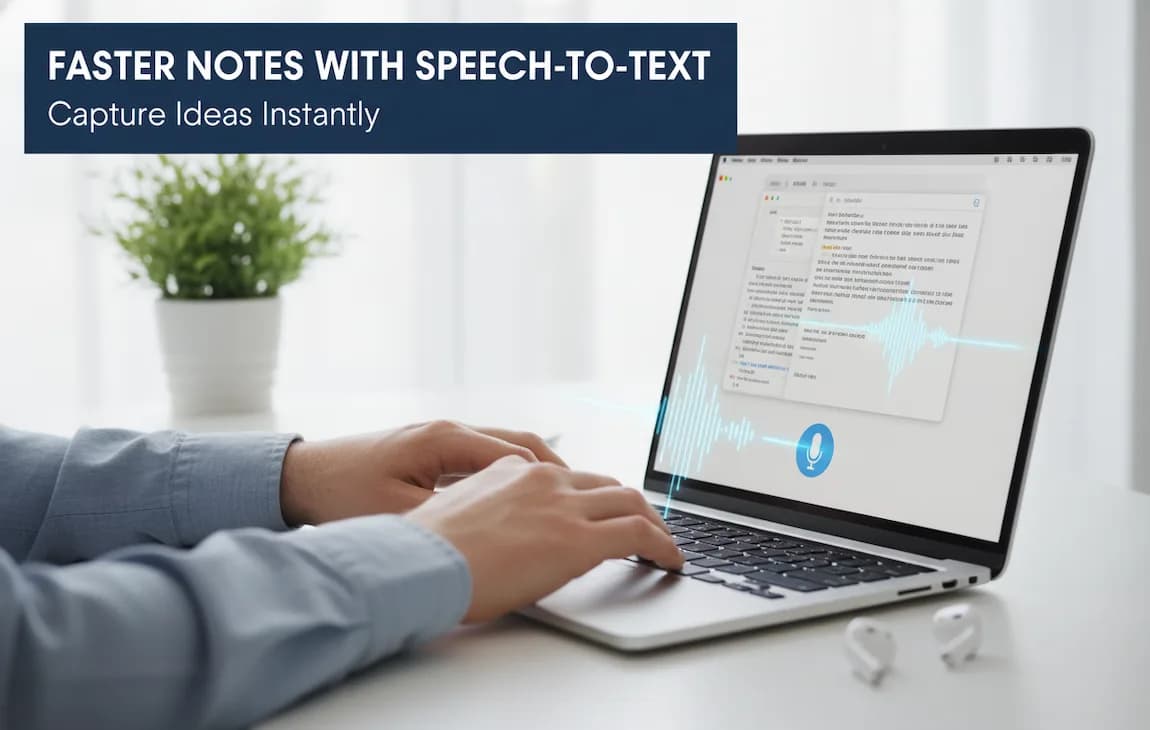 Fast note-taking with structured methods and transcription tools