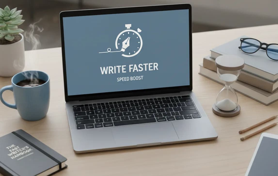 Writer improving writing speed with smarter workflows