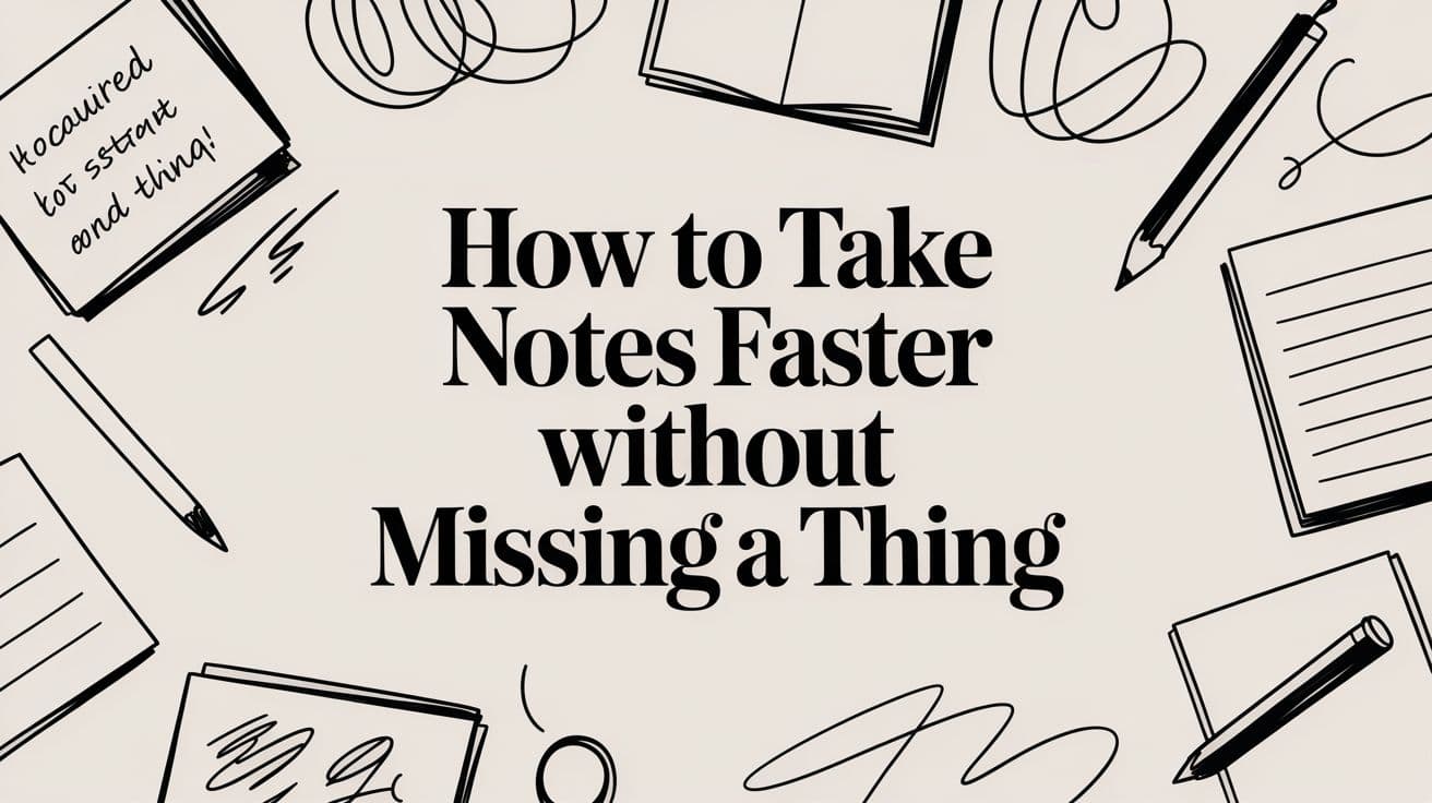 How to Take Notes Faster Without Missing a Thing